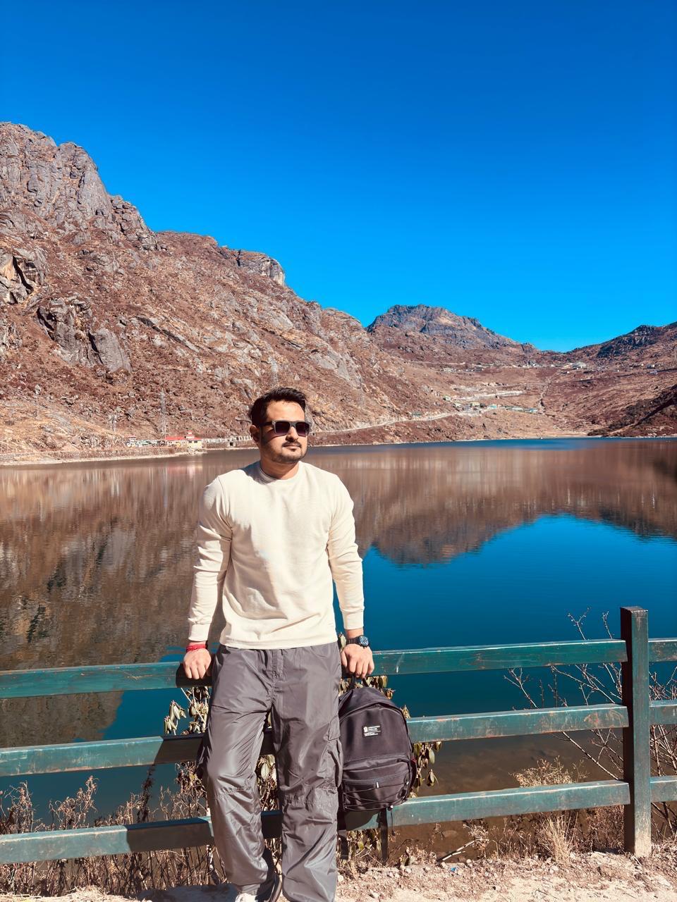 Deep, Founder of The Rehva, by a Himalayan lake