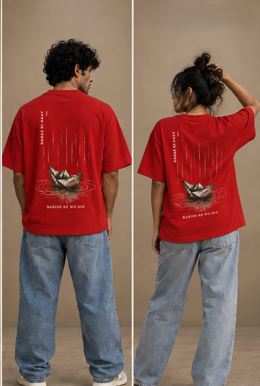 Naav (Kagaz Ki Naav) T-shirt, red, back