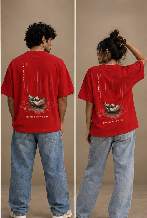 Naav (Kagaz Ki Naav) T-shirt, red, back