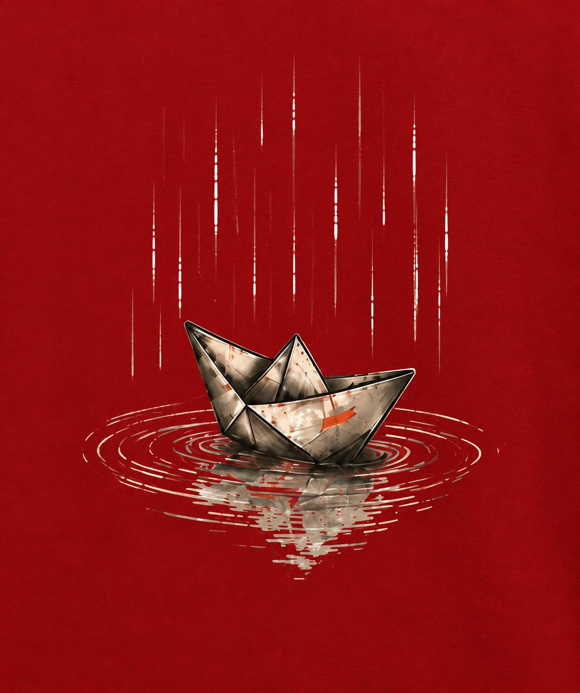 Naav (Kagaz Ki Naav) T-shirt, red, print