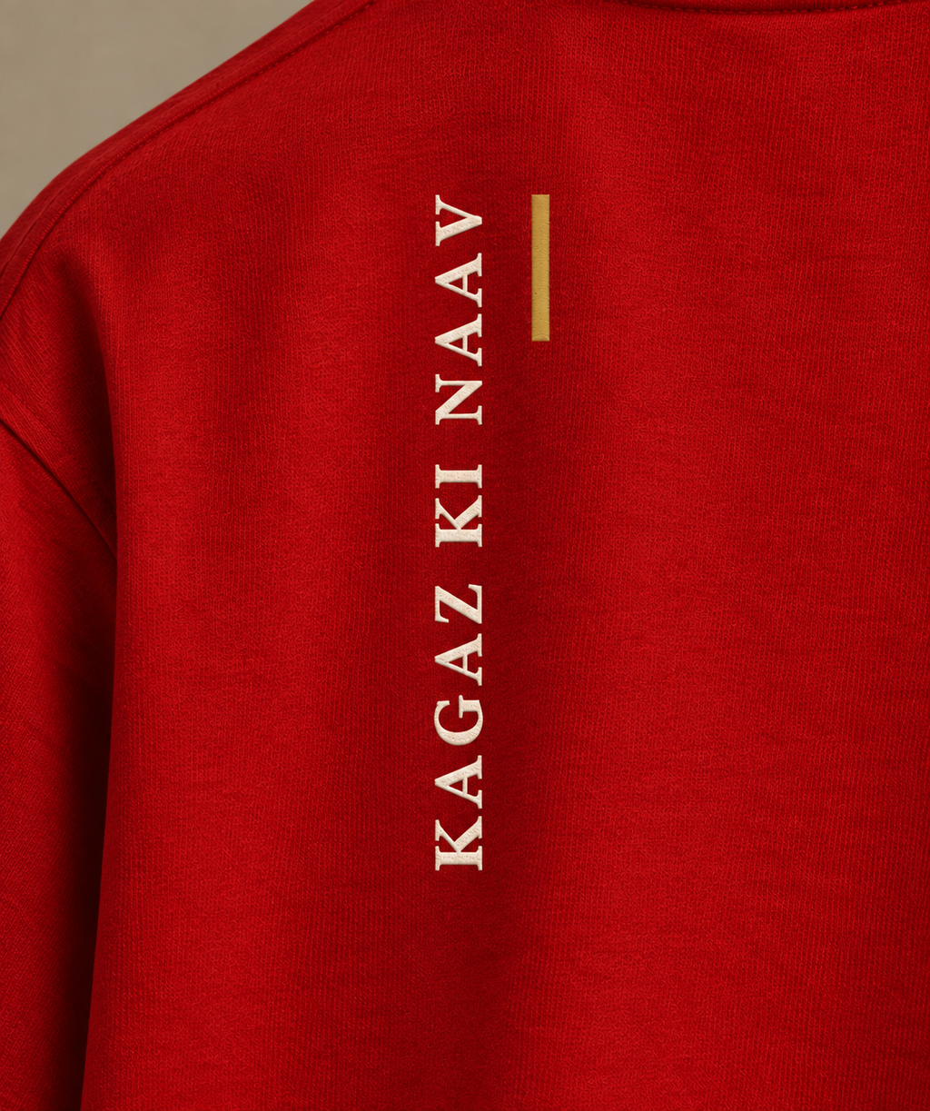 Naav (Kagaz Ki Naav) T-shirt, red, quote 2