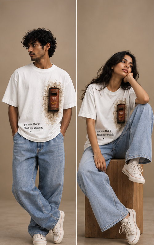 Postal Box T-shirt, white, front
