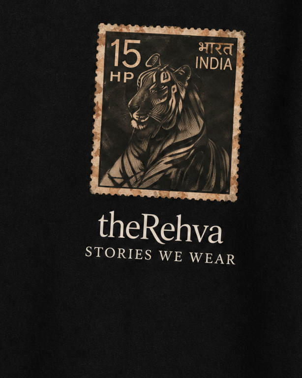 Stamps T-shirt, black, front design