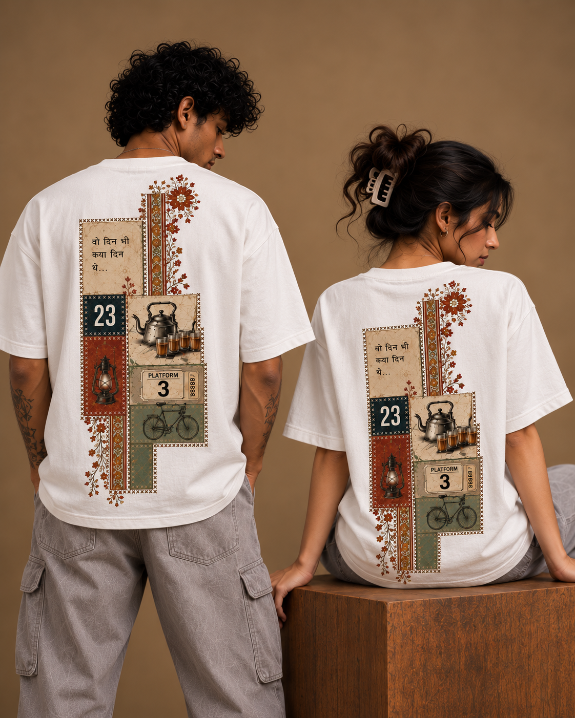 Yaadein T-shirt, white, back