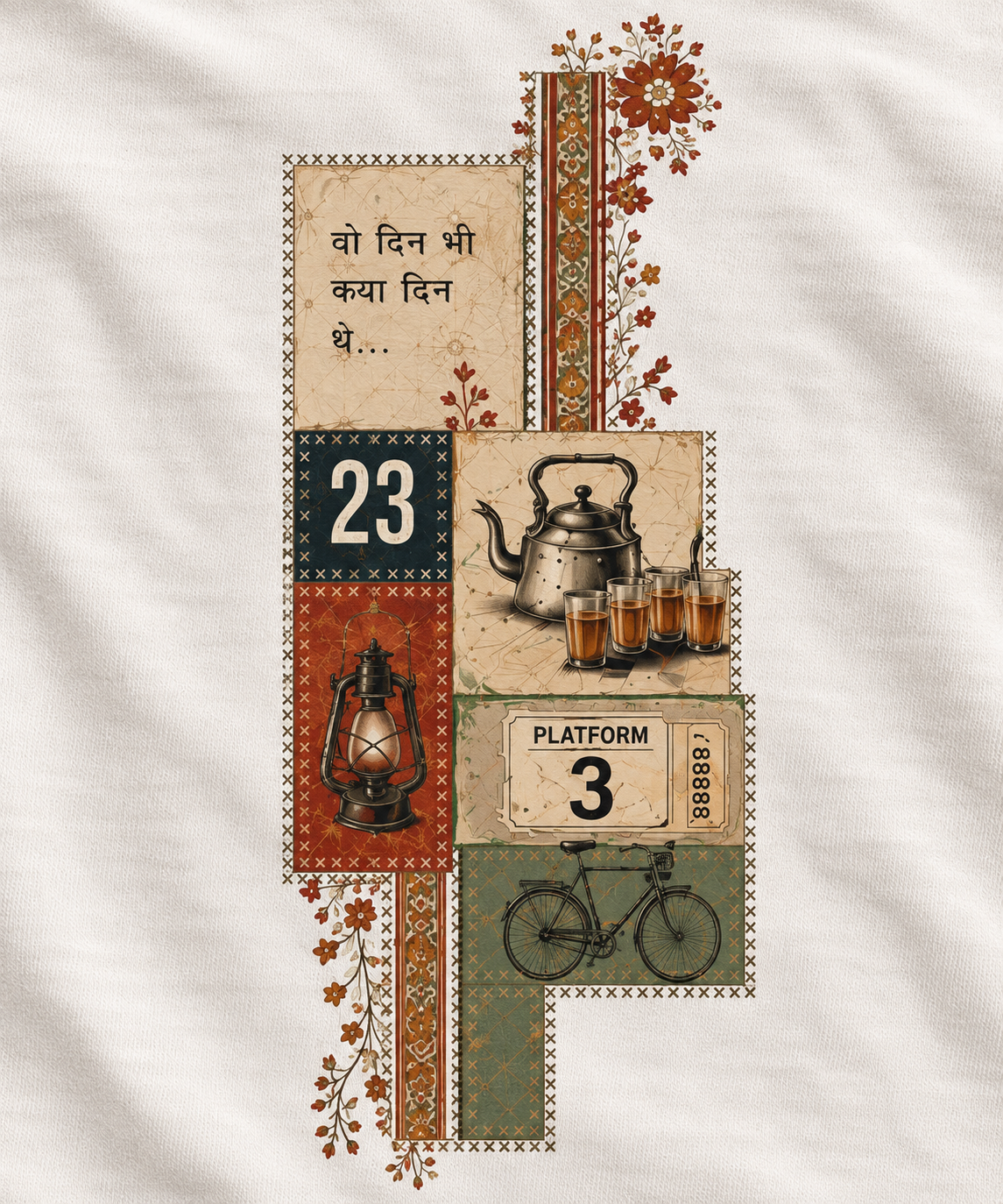 Yaadein T-shirt, white, back print